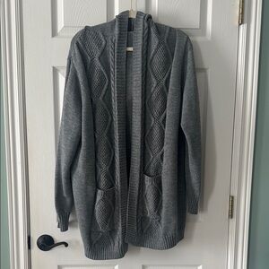 BloomChic Charcoal Knit Cardigan